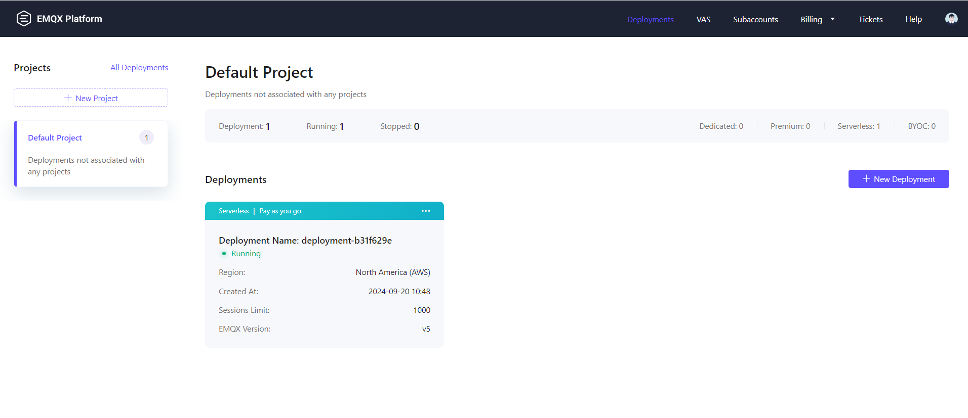 Serverless EMQX Deployment Overview