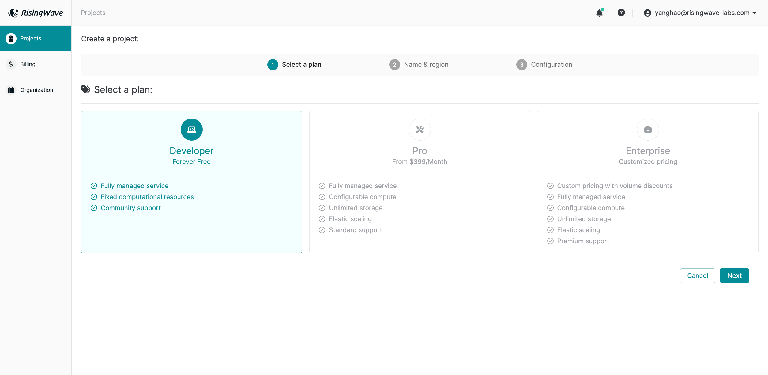 RisingWave Cloud New Dashboard